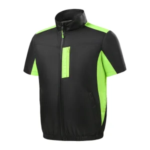 Summer Air conditioning suit Fabric Fan clothing cooling jackets Short Sleeved Top Men's Workwear Coat Fashionable Jacket