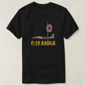 Alternative view of F-15 Strike Eagles 65th Aggressors Squadron T-Shirt 100% Cotton O-Neck Summer Short Sleeve Casual Mens T-shirt Size S-3XL